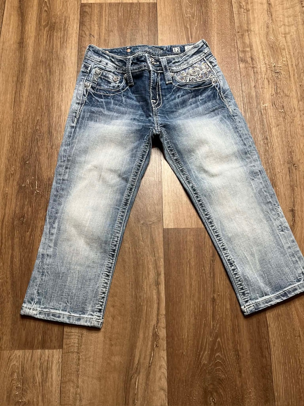 Miss Me Jeans Size 12 Cuffed Capris